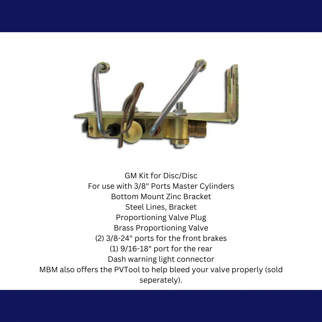 GM Bottom Mount Prop Valve Kit. Disc_Disc - Brass PV4K-2BM